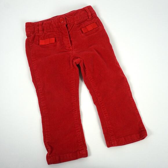 Jacadi Bow Accent Soft Corduroy Pants Red Infant Size‎ 18 months - Picture 1 of 8